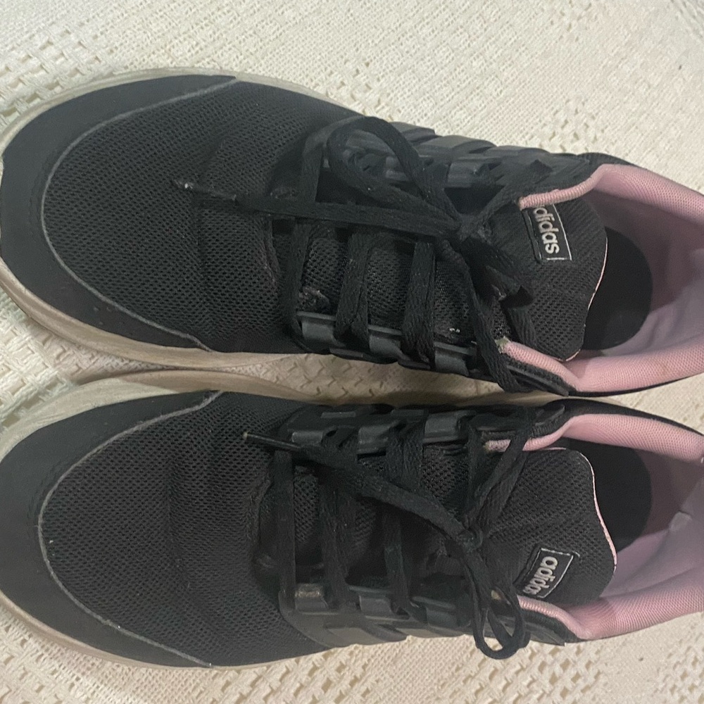 Adidas Black and Pink Athletic Shoes
